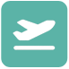 Airplane takeoff icon